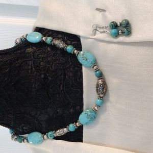🎀 Fashion Imitation Turquoise Necklace Set